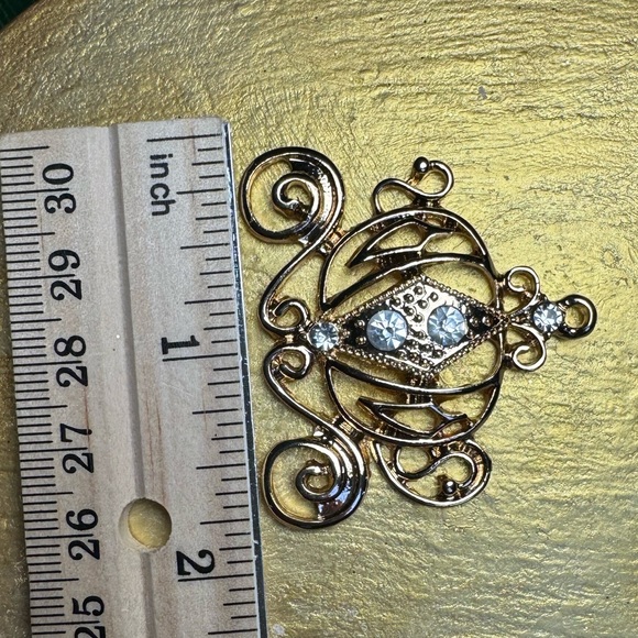 NEW Large Rhinestone Cinderella Carriage Pendant diy Jewelry Making Charm - Picture 13 of 14